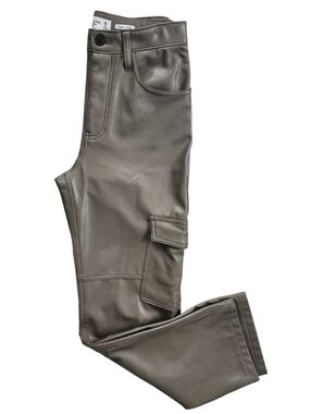Abercrombie & Fitch Vegan Leather 90s Relaxed High Rise Cargo Pants - Size 2/26